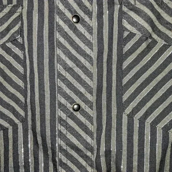 Wrangler Western Shirts Vintage Mens‎ Shirt Size S Snap Front Metallic Thread - Picture 3 of 6